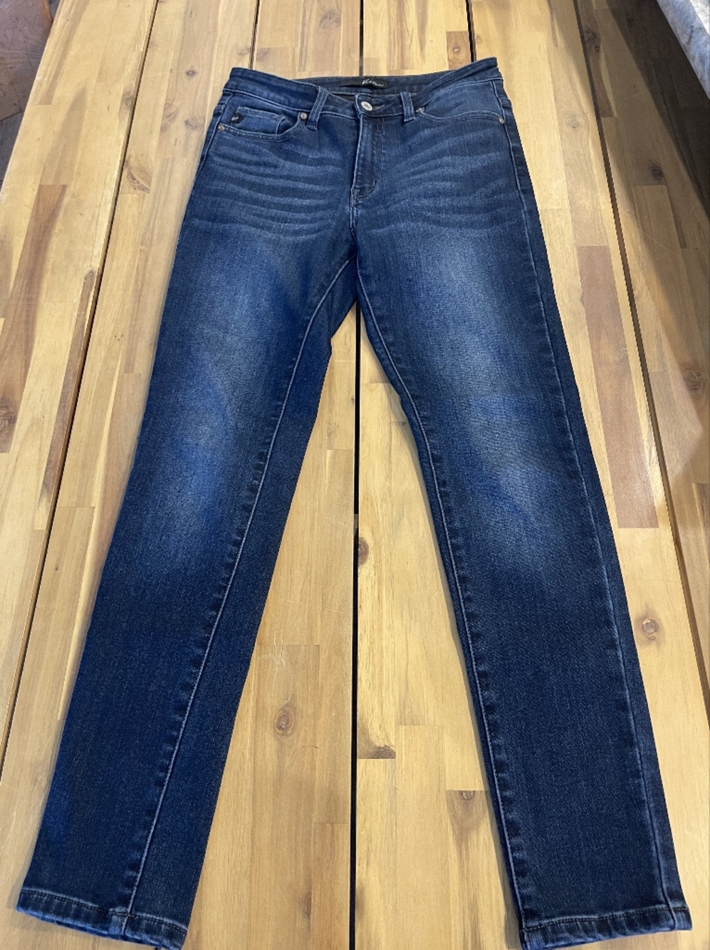 Kancan Womens‎ Comfy Blue Denim High Waisted Fleece Lined Skinny Jeans Size 27 7